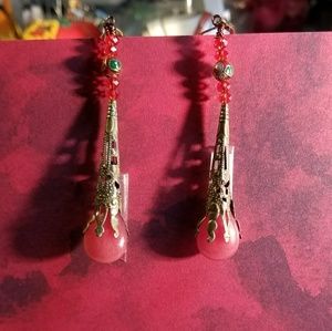 #0218 "Asian Sunset" Ruby Earrings
